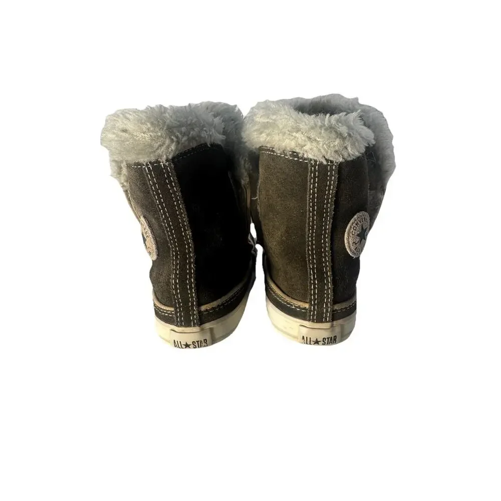 Converse Chuck Taylor All Star Winter Boots Toddler 9C Black Faux Fur 132487C